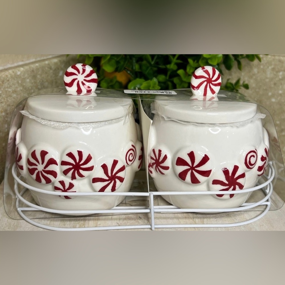 NEW XMAS Peppermint Pine peppermint containers
